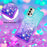 Shockproof Gradient Quicksand TPU Shell for Samsung Galaxy A32 5G/M32 5G - Baby Blue/Purple - 5