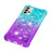 Shockproof Gradient Quicksand TPU Shell for Samsung Galaxy A32 5G/M32 5G - Baby Blue/Purple - 6