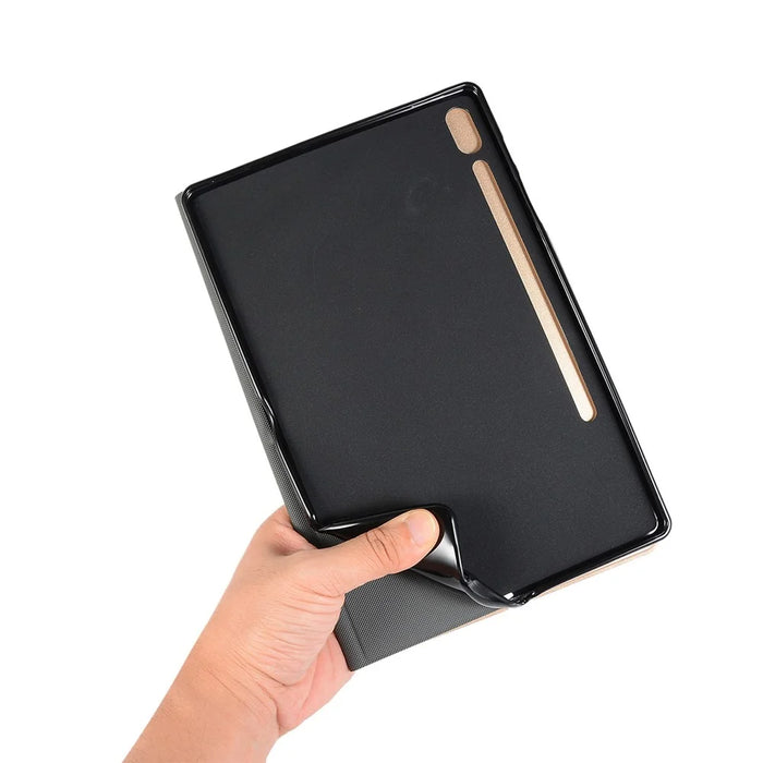 ENKAY PU Leather TPU Back Stand Smart Case for Samsung Galaxy Tab S7 11.0 T870 / T875 / S8 - Black - 5