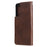For Samsung Galaxy S21 4G/5G Zipper Pocket Leather Wallet Stand Case - Brown - 2