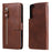 For Samsung Galaxy S21 4G/5G Zipper Pocket Leather Wallet Stand Case - Brown - 3
