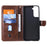 For Samsung Galaxy S21 4G/5G Zipper Pocket Leather Wallet Stand Case - Brown - 5