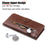For Samsung Galaxy S21 4G/5G Zipper Pocket Leather Wallet Stand Case - Brown - 6