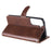 For Samsung Galaxy S21 4G/5G Zipper Pocket Leather Wallet Stand Case - Brown - 7
