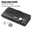 Zipper Pocket Leather Wallet Stand Case for Samsung Galaxy S21 Ultra 5G - Black - 6