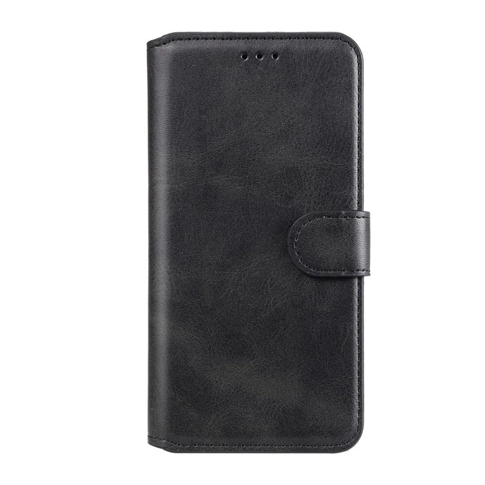 Classic Wallet Stand Flip Leather Phone Case for Samsung Galaxy A12 - Black - 2
