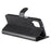 Classic Wallet Stand Flip Leather Phone Case for Samsung Galaxy A12 - Black - 5