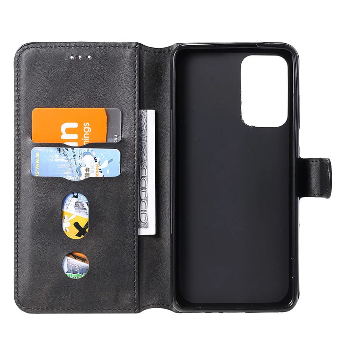 Classic Wallet Stand Flip Leather Phone Case for Samsung Galaxy A52 4G/5G / A52s 5G - Black - 4