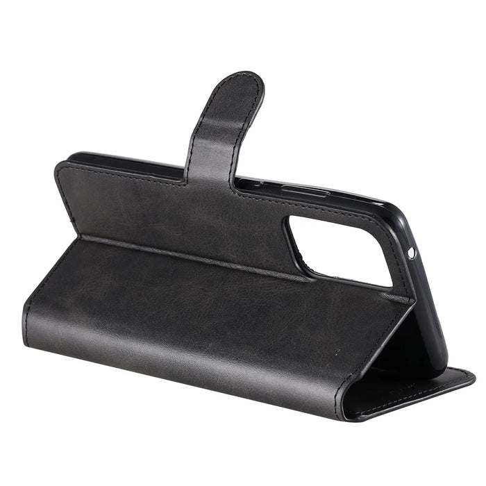 Classic Wallet Stand Flip Leather Phone Case for Samsung Galaxy A52 4G/5G / A52s 5G - Black - 5