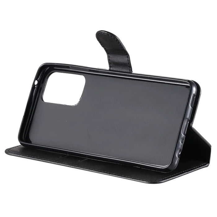 Classic Wallet Stand Flip Leather Phone Case for Samsung Galaxy A52 4G/5G / A52s 5G - Black - 6