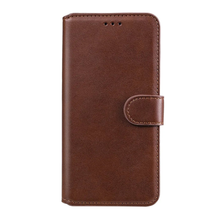 Classic Wallet Stand Flip Leather Phone Case for Samsung Galaxy A02s (164.2mm) - Brown - 2