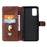 Classic Wallet Stand Flip Leather Phone Case for Samsung Galaxy A02s (164.2mm) - Brown - 4