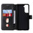 Wallet Stand Flip Leather Phone Case for Samsung Galaxy S21 4G/5G - Black - 4