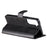 Wallet Stand Flip Leather Phone Case for Samsung Galaxy S21 4G/5G - Black - 5