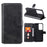 Wallet Leather Stand Cell Phone Case for Samsung Galaxy S21 Ultra 5G - Black - 1