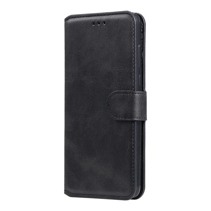 Wallet Leather Stand Cell Phone Case for Samsung Galaxy S21 Ultra 5G - Black - 2