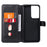 Wallet Leather Stand Cell Phone Case for Samsung Galaxy S21 Ultra 5G - Black - 4