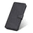 Wallet Leather Stand Cell Phone Case for Samsung Galaxy S21 Ultra 5G - Black - 7