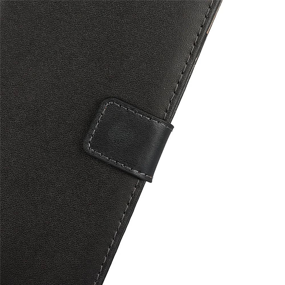 Premium Genuine Leather Phone Folio Flip Wallet Stand Shell for Samsung Galaxy A52 5G / A52 4G - 7