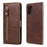 Zipper Pocket Leather Wallet Stand Case for Samsung Galaxy A02s (164.2mm) - Brown - 2