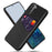 Cloth + PU Leather + PC Protector Card Slot Case for Samsung Galaxy S21+ 5G - Black - 1