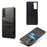 Dual-Card Slots Design PU Leather Coated Hard PC Case for Samsung Galaxy S21 Plus 5G - Black - 2
