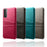 Dual-Card Slots Design PU Leather Coated Hard PC Case for Samsung Galaxy S21 Plus 5G - Black - 6