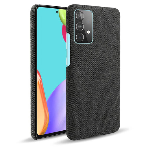 Cloth Texture Plastic Back Case for Samsung Galaxy A52 4G / 5G / A52s 5G - Black - 1