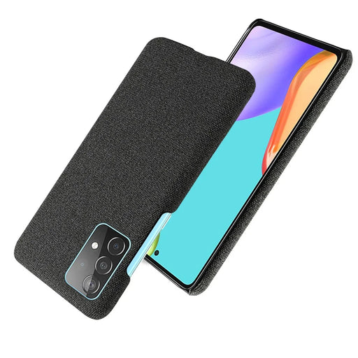 Cloth Texture Plastic Back Case for Samsung Galaxy A52 4G / 5G / A52s 5G - Black - 2