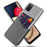 Card Holder Cloth + PU Leather Coated PC Back Cover for Samsung Galaxy A02s (164.2mm) - Grey - 1