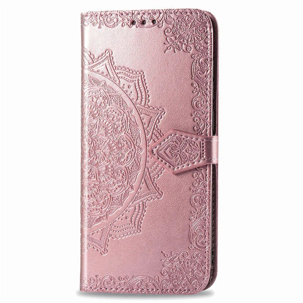 Embossed Mandala Flower PU Leather Case Wallet for Samsung Galaxy A51 5G SM-A516 - Rose Gold - 4
