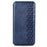 For Samsung Galaxy A71 SM-A715 PU Leather Case Rhombus Imprint Wallet Stand Phone Cover - Blue - 3