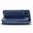 For Samsung Galaxy A12 PU Leather Case Rhombus Imprint Wallet Stand Phone Cover - Blue - 5