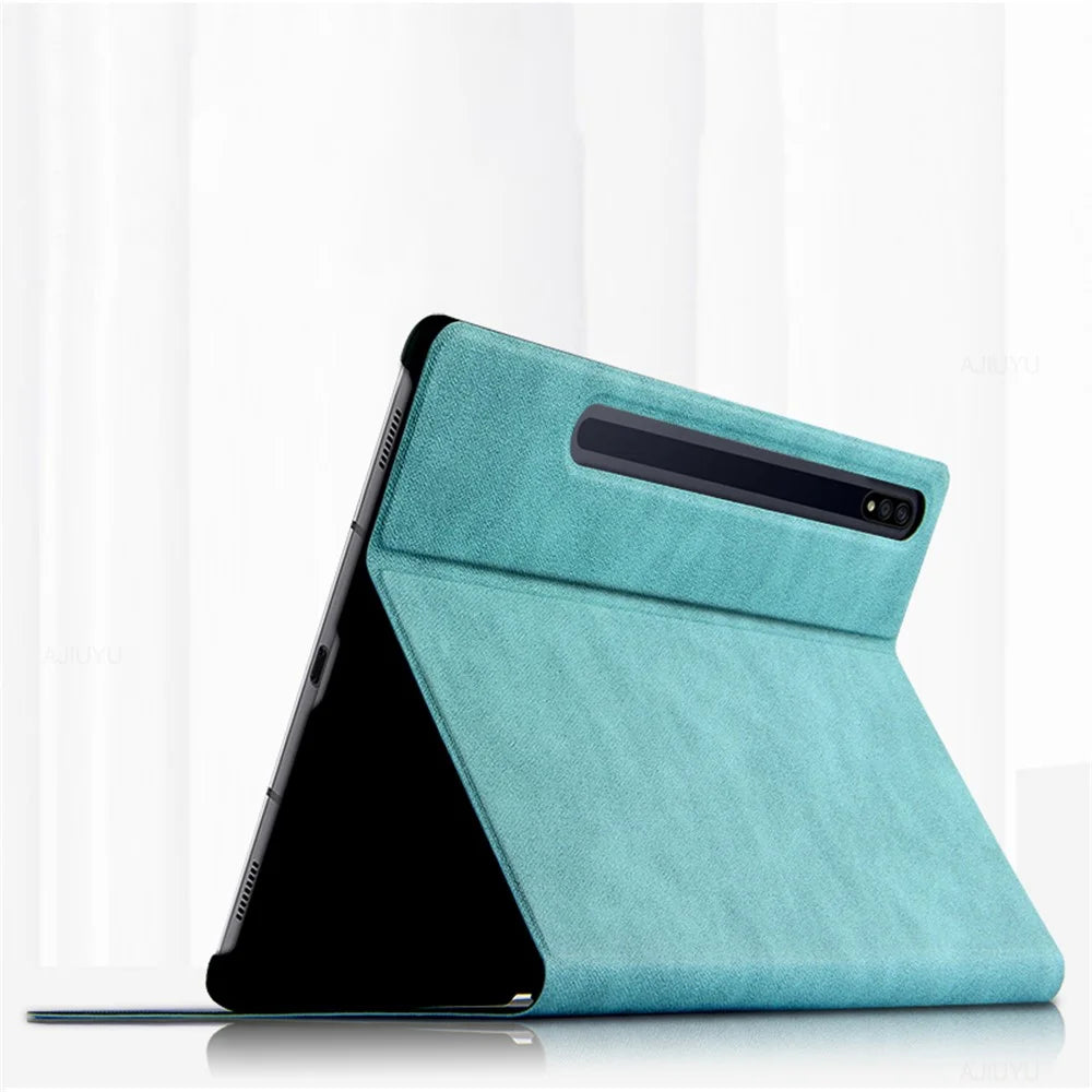 Imprint Deer and Quote Pattern Leather + PC Tablet Shell for Samsung Galaxy Tab S8 / S7 - Green - 6