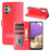 Wallet Design Crazy Horse Texture Leather Cover Stand Case for Samsung Galaxy A32 5G / M32 5G - Red - 1