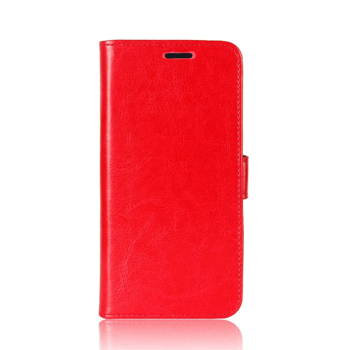 Wallet Design Crazy Horse Texture Leather Cover Stand Case for Samsung Galaxy A32 5G / M32 5G - Red - 2