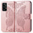 Imprint Big Butterfly Leather Wallet Phone Shell for Samsung Galaxy A52 4G/5G / A52s 5G - Rose Gold - 3