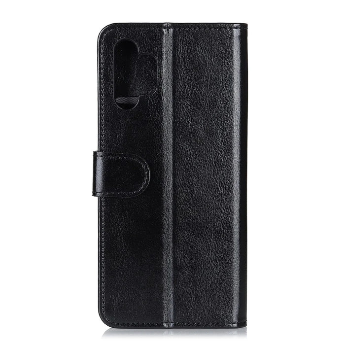 Crazy Horse Skin Leather Phone Wallet Stand Design Protective Shell for Samsung Galaxy A32 4G (EU Version) - Black - 3