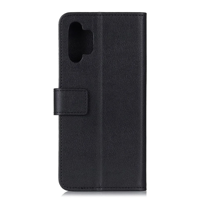 PU Leather Phone Cover Shell Case with Wallet and Stand for Samsung Galaxy A32 4G (EU Version) - Black - 2