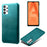 PU Leather Coated PC Phone Case for Samsung Galaxy A32 5G / M32 5G - Green - 1