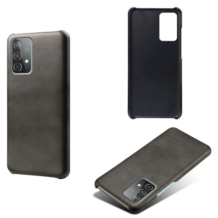 PU Leather Coated PC Phone Case Cover for Samsung Galaxy A52 4G / 5G / A52s 5G - Black - 2