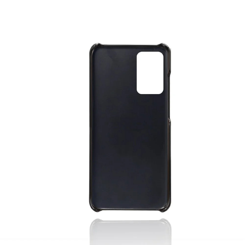 PU Leather Coated PC Phone Case Cover for Samsung Galaxy A52 4G / 5G / A52s 5G - Black - 5