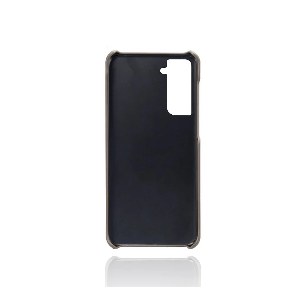 PU Leather Coated PC Phone Case for Samsung Galaxy S21+ 5G - Grey - 5