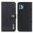 KHAZNEH Retro Style Leather Protector Case Wallet Stand Cover for Samsung Galaxy A32 4G - Black - 1