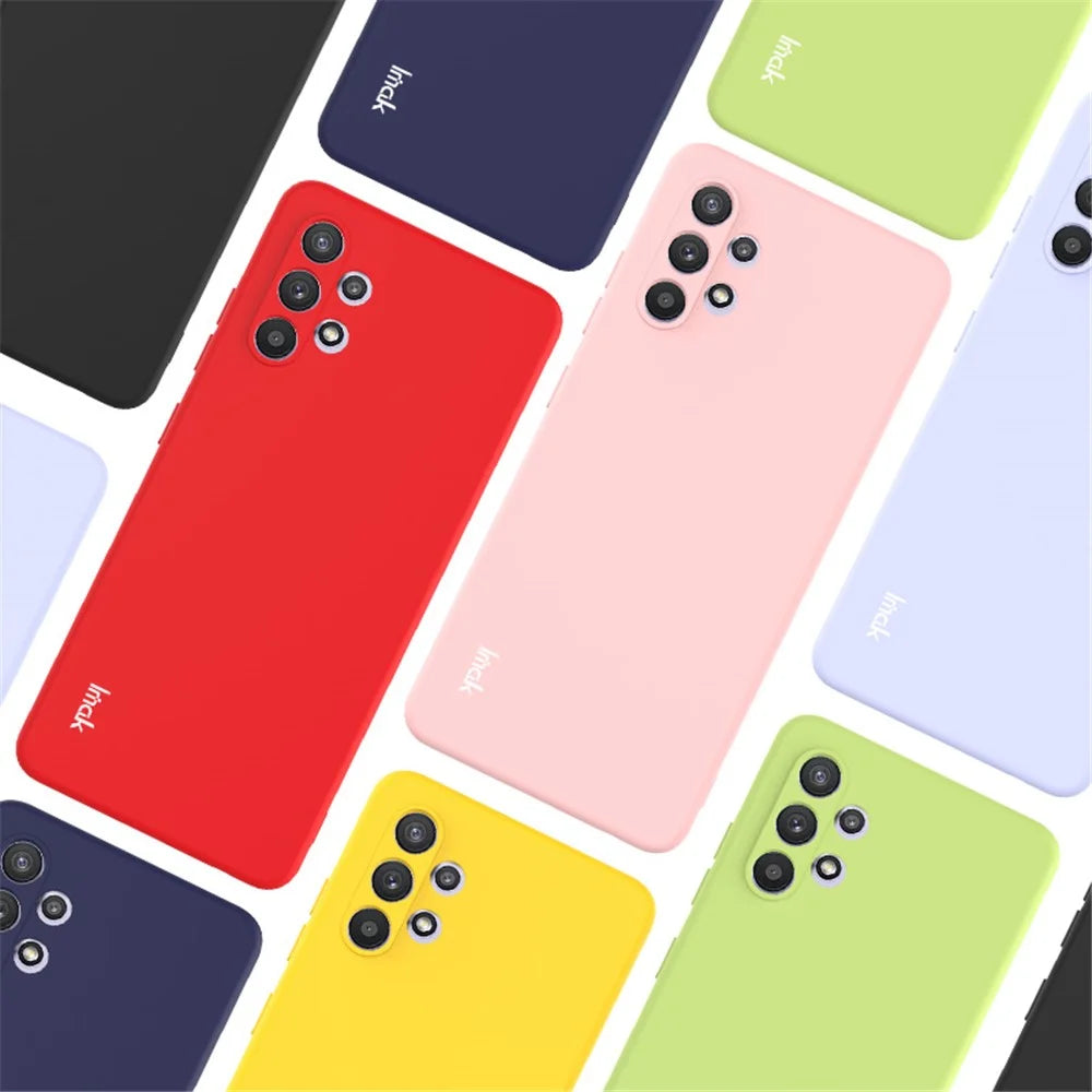 IMAK UC-2 Series Anti-Scratch Colorful Soft TPU Cover Case for Samsung Galaxy A32 4G (EU Version) - Black - 5