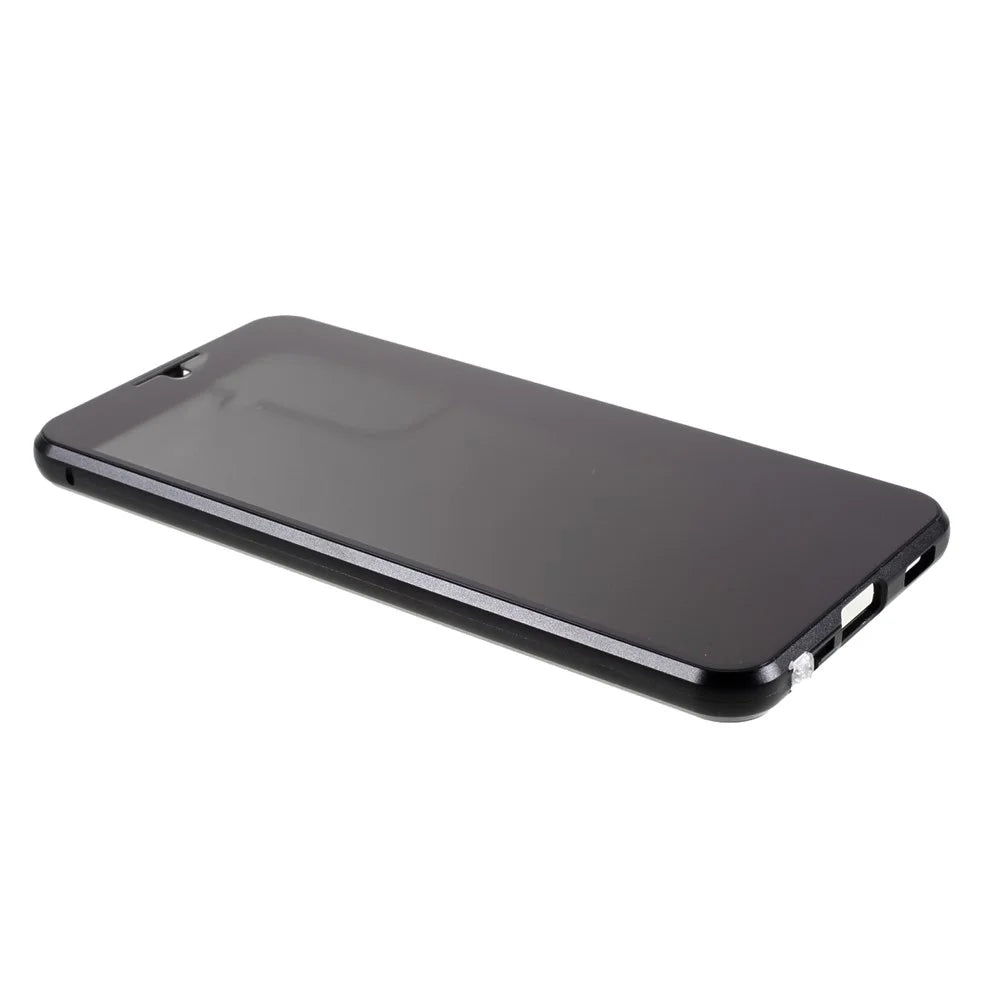 Lock Installation Metal Frame + Double Side Tempered Glass Full Protection Anti-spy Phone Case for Samsung Galaxy S21 4G/5G - Black - 7