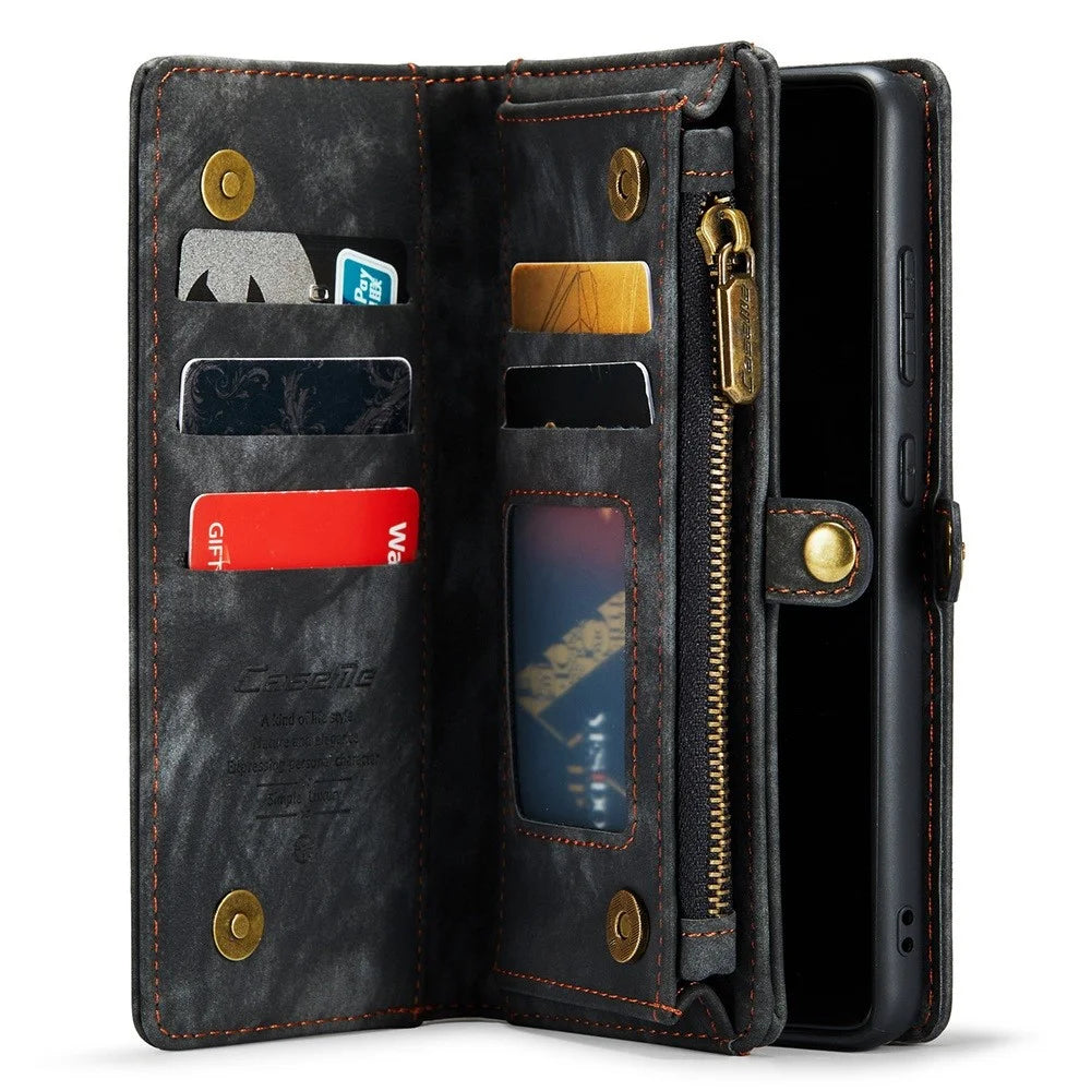 CASEME Multi-function Wallet Design TPU + PU Leather 2-in-1 Phone Shell for Samsung Galaxy A52 4G / 5G / A52s 5G - Black - 4