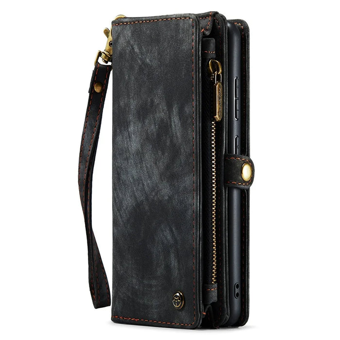 CASEME Multi-function Wallet 2-in-1 TPU + PU Leather Phone Shell with Stand for Samsung Galaxy A72 4G / 5G - Black - 2