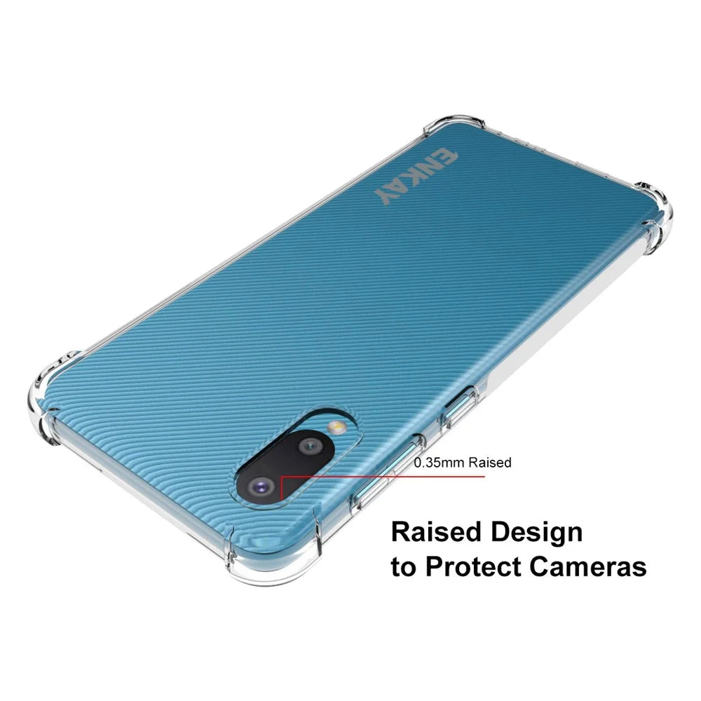 ENKAY HAT PRINCE ENK-PC107 4 Corners Anti-drop Airbag Anti-slip Clear TPU Cover Case for Samsung Galaxy A02 - 3