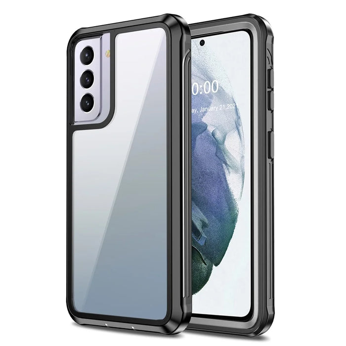 Full-body Protection Hard PC Case Shell Built-in PET Screen Protector for Samsung Galaxy S21+ 5G - 1